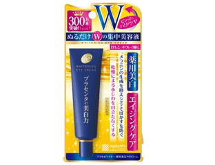 Антивозрастной отбеливающий крем для век с плацентой и токоферолом MEISHOKU WHITENING EYE CREAM.