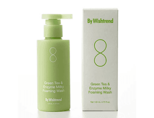 Энзимное средство для умывания с зелёным чаем By Wishtrend Green Tea & Enzyme Milky Foaming Wash, 140 мл