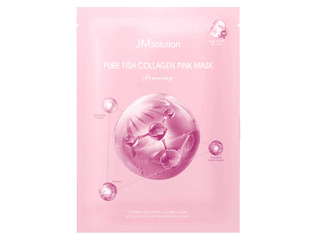 Укрепляющая маска с коллагеном для сияния кожи JMsolution Pure Fish Collagen Pink Mask