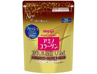 Meiji Аминоколлаген Премиум + гиалуроновая кислота + Q10 + глюкозамин + керамиды + витамин С.