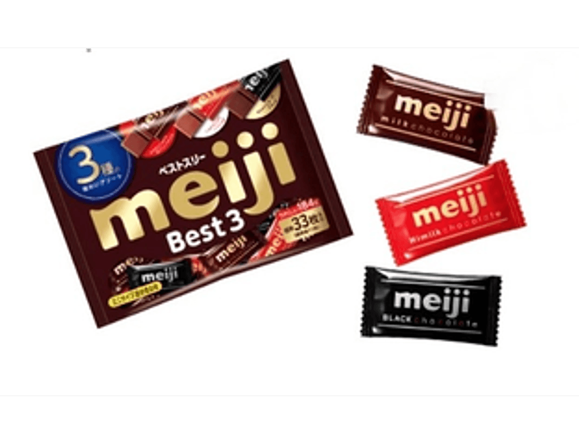 Meiji Best 3 Chocolate Assortment ( Milk, Black, High milk) - Ассорти набор шоколада, 184гр.
