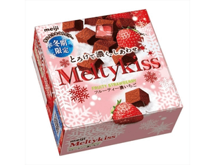 Шоколадные конфеты с натуральной клубникой Melty Kiss - Premium Chocolate Meigi 60 гр, Япония