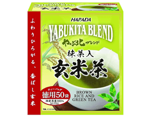 HARADA Yabukita Blend Brown Rice and Green Tea Японский коричневый рис (генмайча) с зеленым чаем 50 пакетиков