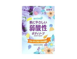 Rocket Soap Слабокислотное жидкое мыло "Animo Fruity Floral" для тела (с фруктово-цветочным ароматом) 340 мл, мягкая упаковка