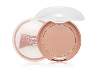 ETUDE Lovely Cookie пудровые румяна + пуховка #BE101 Ginger Honey Cookie, 4 гр