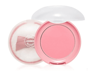 ETUDE Lovely Cookie пудровые румяна + пуховка #PK002 Grapefruit Jelly, 4 гр