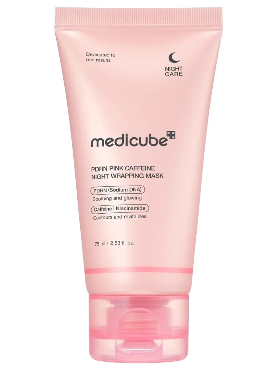 medicube PDRN Pink Caffeine Night Wrapping Mask Ночная маска-плёнка с ПДРН и кофеином 75 мл