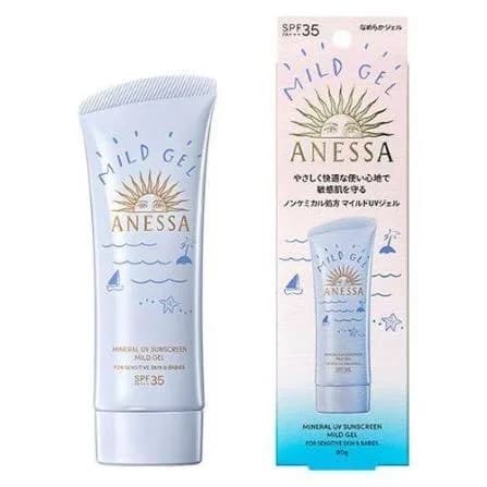 Shiseido Anessa Mineral UV Mild Gel 35/PA+++ Солнцезащитный гель для детей и взрослых 90 гр