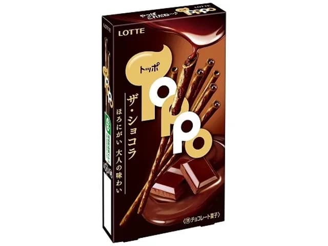 LOTTE Toppo бисквитные палочки с горьким шоколадом 72 гр Япония