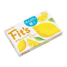 LOTTE Fit's Gentle Lemon Жевательная резинка без сахара со вкусом лимона 24,6 гр Япония