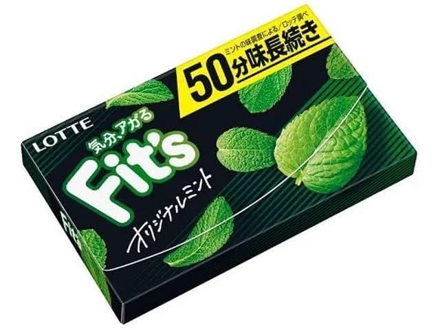 LOTTE Fits Link Жевательная резинка Мята, 12 пластинок