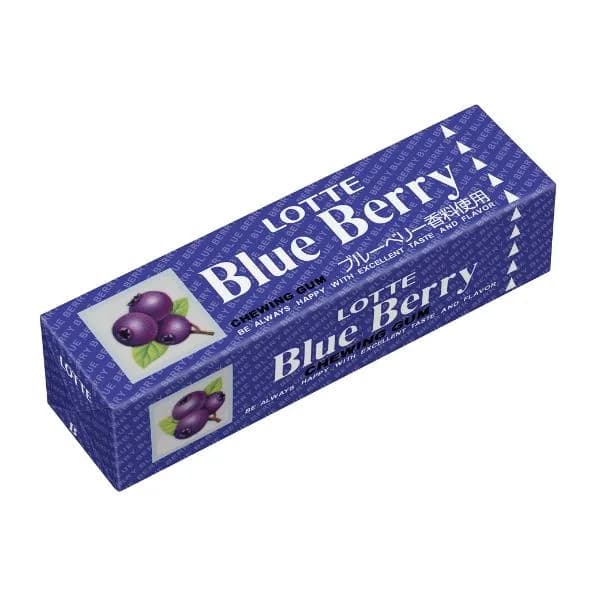 Lotte Жевательная резинка Blue Berry, 26 г, 9 шт