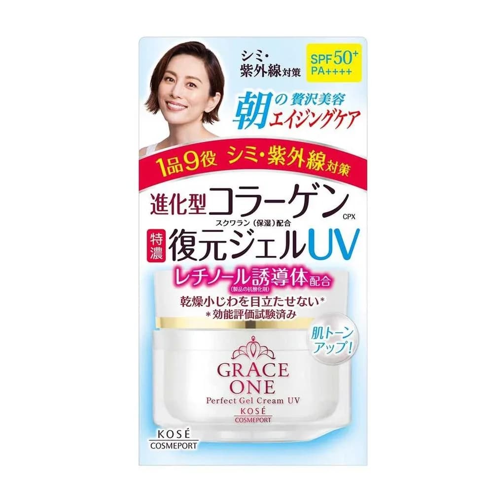 Kose Cosmeport "Grace One" UV SPF50 + Гель для лица с коллагеном "Восстановление и увлажнение" 50+ 100 гр