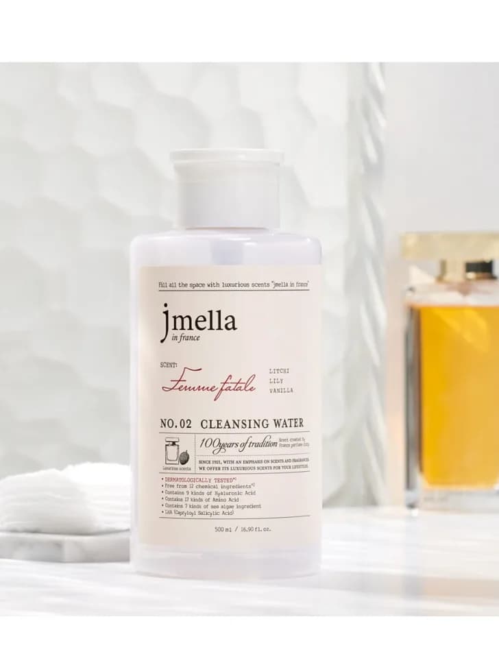 Парфюмированная мицеллярная очищающая вода Jmella In France Femme Fatale Cleansing Water №02 /Личи, лилия, ваниль/