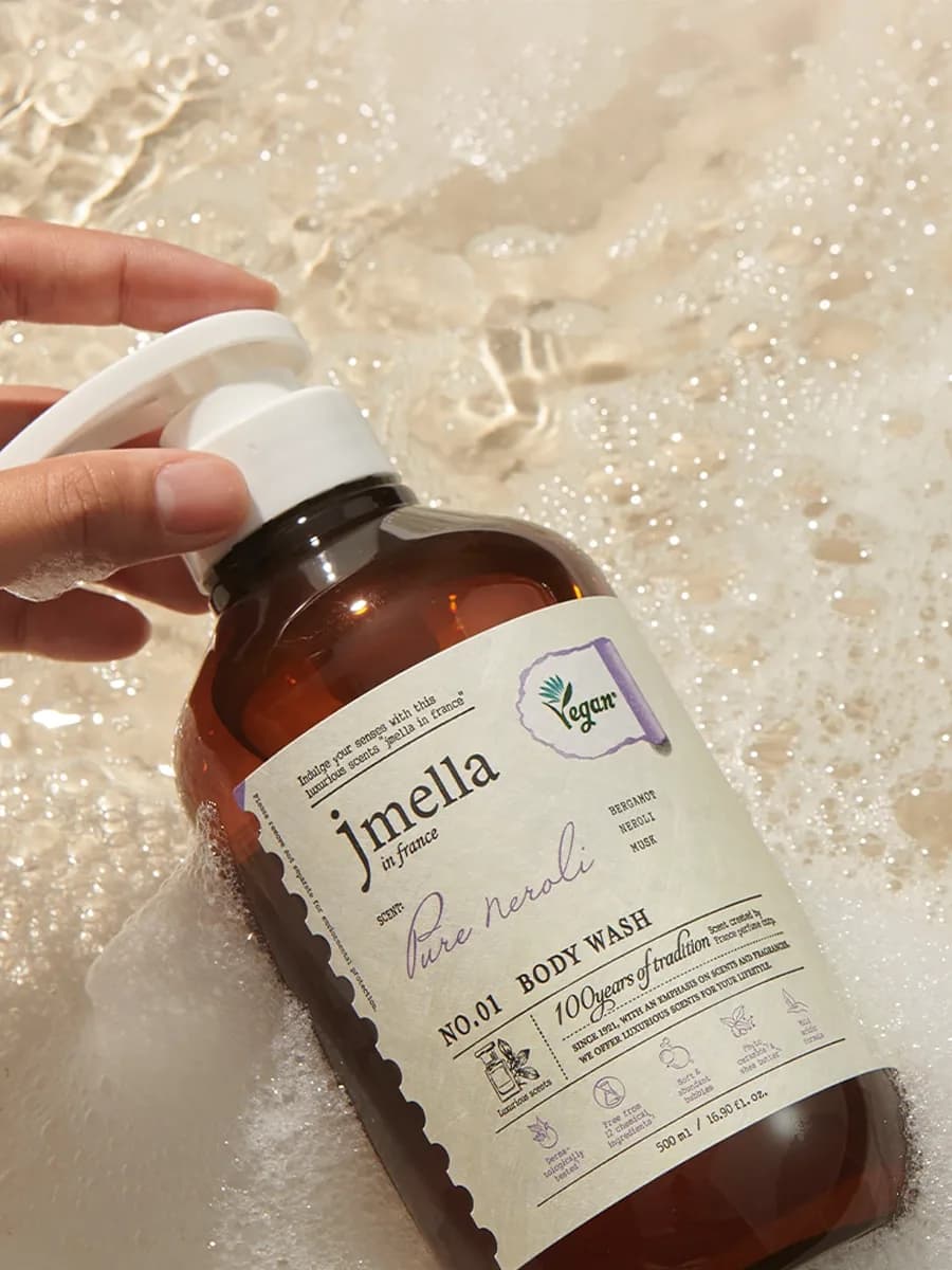 Веганский парфюмированный гель для душа Jmella In France Pure Neroli Body Wash №01 /Бергамот, нероли, белый мускус/