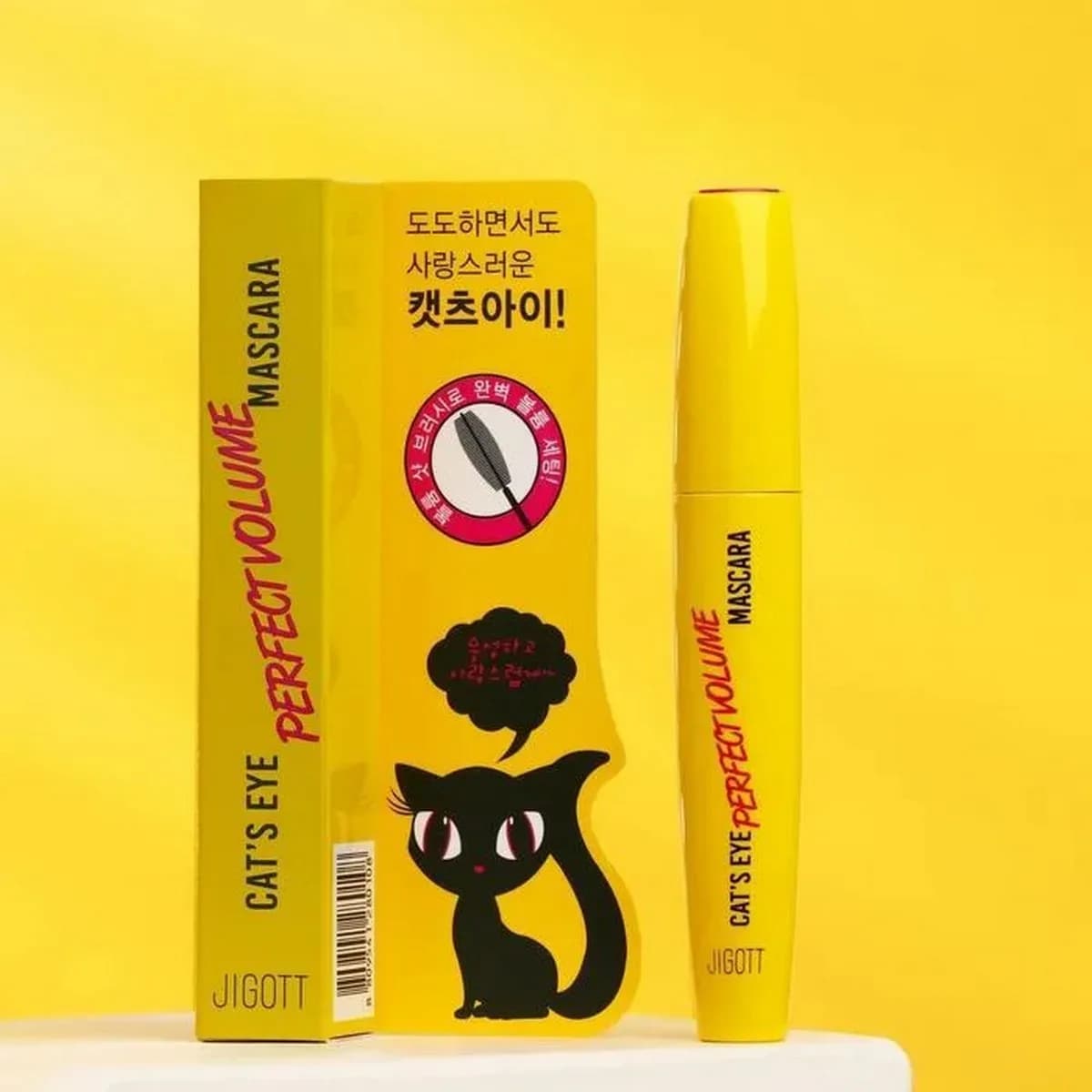 Объемная влагостойкая тушь для ресниц Jigott Cat's Eye Perfect Volume Mascara