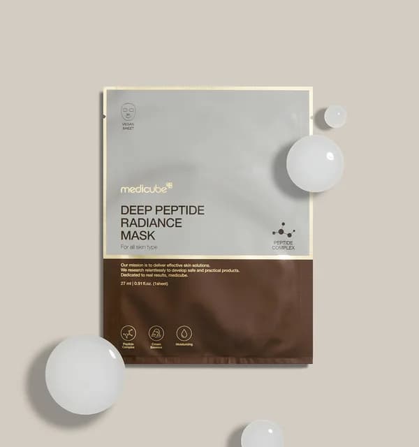 Омолаживающая тканевая маска с пептидами для сияния кожи Medicube Deep Peptide Radiance Mask