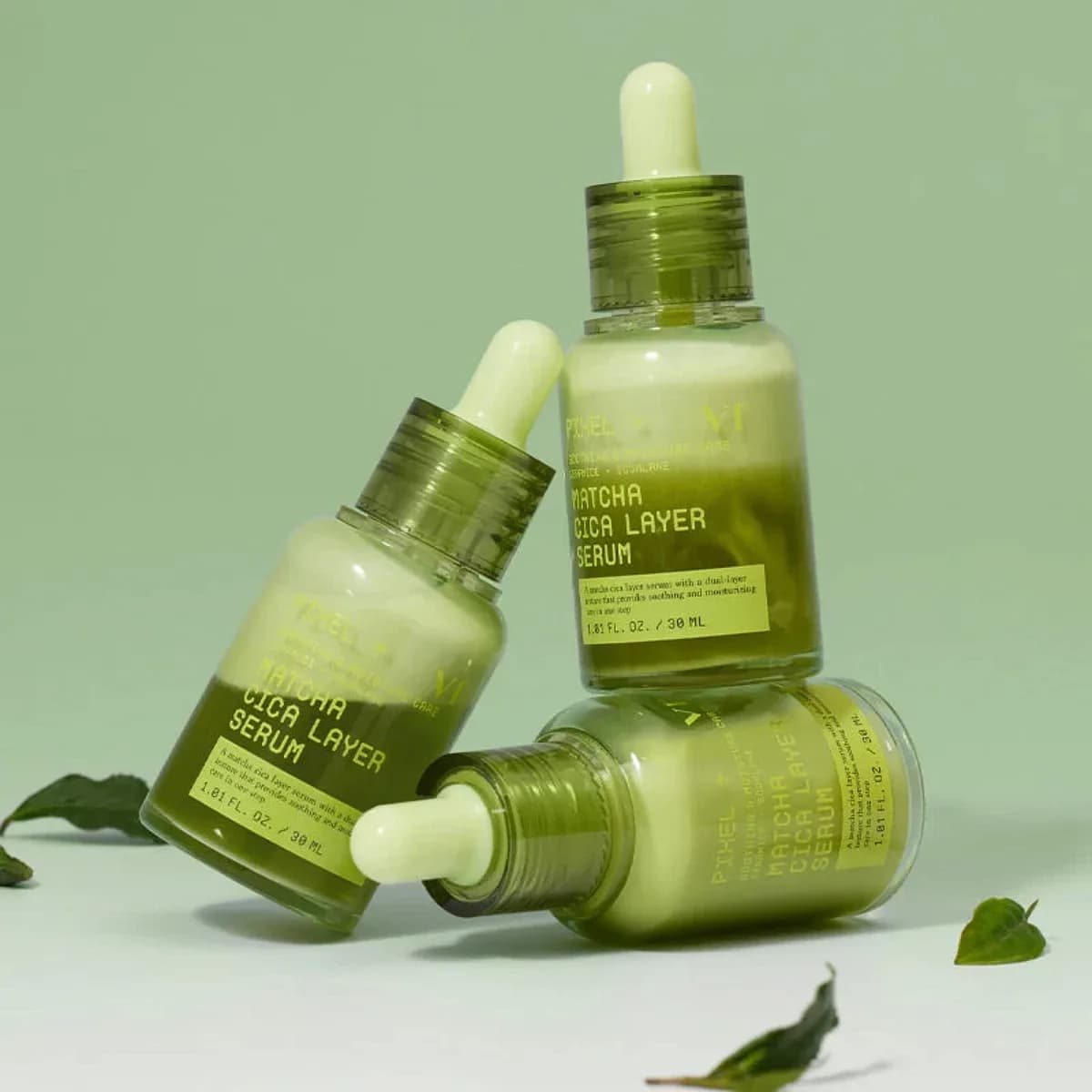 Успокаивающая двухфазная сыворотка с матчей и церамидами VT Cosmetics Matcha Cica Layer Serum